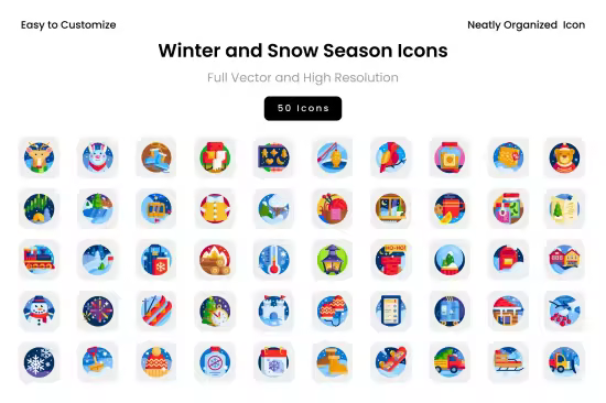 EE - Winter and Snow Season Icons 33XRV2B