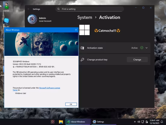 Windows 11 Pro 25H2 Build 26200.7171 Catmocha 11
