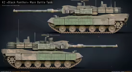 Unreal Engine Asset - K2 Black Panther - Advanced Tank Blueprint (4.25 - 5.7)