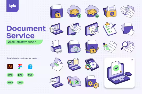 EE - Document Service Illustrative Icon L7NG5EM