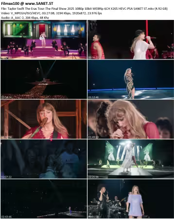 Taylor Swift The Eras Tour-The Final Show 2025 1080p 10bit WEBRip 6CH X265 HEVC-PSA