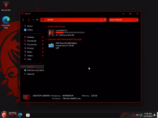 Windows 11 Pro 25H2 Build 26200.7462 MSI Edition