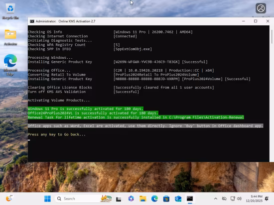 Windows 11 Pro 25H2 Build 26200.7462 (No TPM Required) With Office 2024 Pro Plus Multilingual Preactivated December 2025