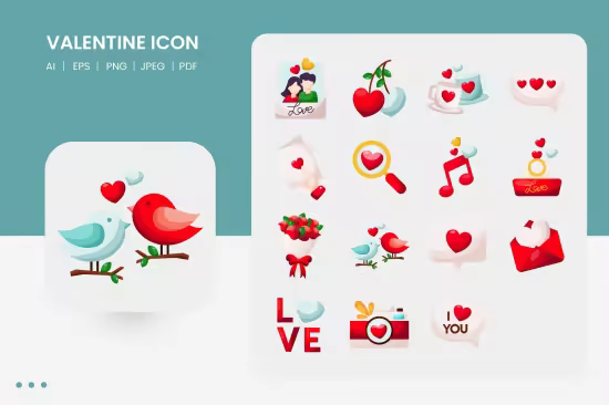 EE - Valentine Icon Set 4RH82AK