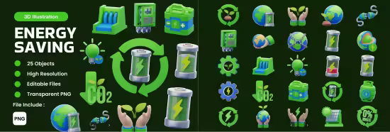 EE - Energy Saving 3D Illustration RVHWUBV
