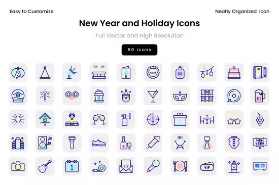 EE - New Year and Holiday Icons YBP782D
