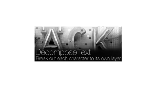 Aescripts - DecomposeText v3.1