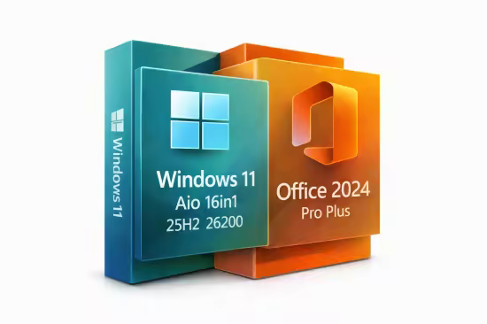 Windows 11 Aio 16in1 25H2 Build 26200.8037 (No TPM Required) With Office 2024 Pro Plus Preactivated March 2026