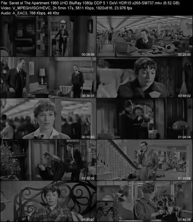 The Apartment 1960 UHD BluRay 1080p DDP 5.1 DoVi HDR10 x265-SM737
