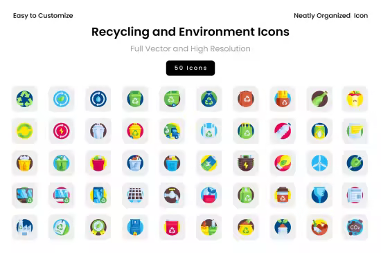 EE - Recycling and Environment Icons KD897EK