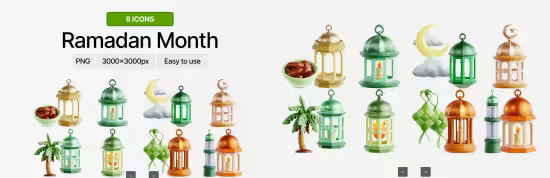 EE - Ramadan Month 3D Icon Set 5NQFZJJ