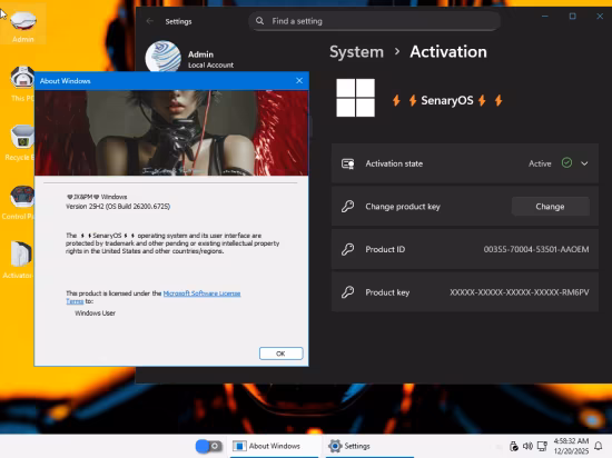 Windows 11 Pro Super Lite 25H2 Build 26200.6725 SenaryOS
