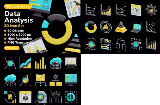 EE - Data Analysis 3D Icon TD989FB
