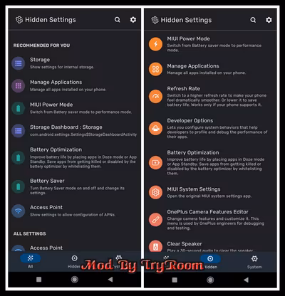 Hidden Settings v1.6.14
