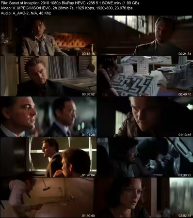 Inception 2010 1080p BluRay HEVC x265 5.1 BONE