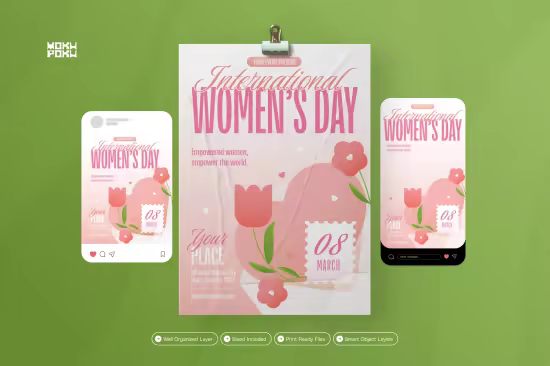 EE - Pink International Woman - Flyer Set WX2GRKD