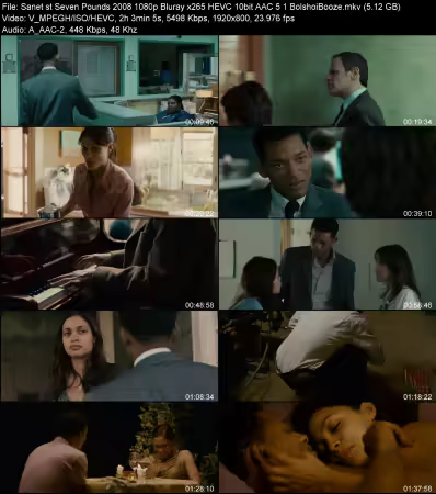 Seven Pounds 2008 1080p Bluray x265 HEVC 10bit AAC 5.1 BolshoiBooze