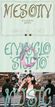 EE - Mesoin — Quirky Raw Whimsical Font FHG77QX