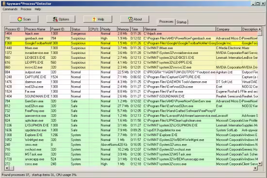 Spyware Process Detector 4.06