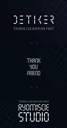EE - Detiker - Techno Lcd Display Font U3WGGVT