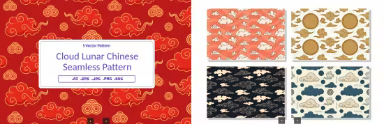 EE - Cloud Lunar Chinese Seamless Pattern 9Z5JAJP
