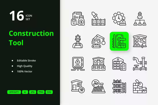 EE - Construction Tool Icons 5MK88M5