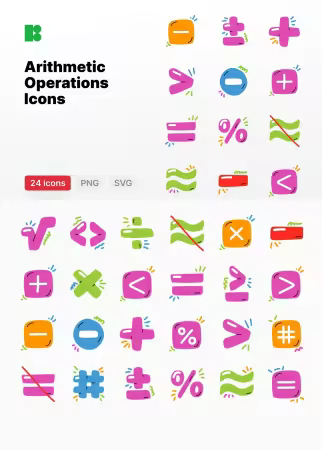 EE - Arithmetic Operations Icon Pack ZRZGF22