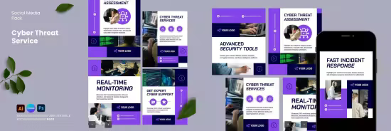 EE - Cyber Threat Service Social Media Post &amp; Canva KLGS2UB
