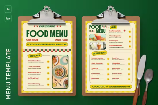 EE - Retro Restaurant Menu 9KNYVZM