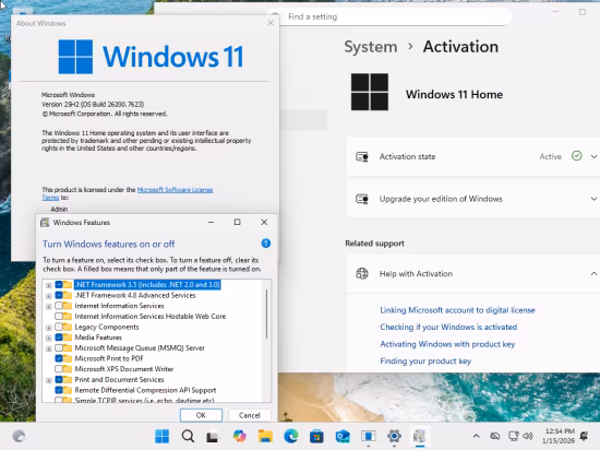 Windows 11 Aio 16in1 25H2 Build 26200.7623 (No TPM Required) Preactivated January 2026