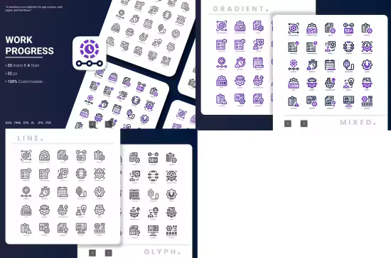 EE - Work Progress Icon Pack X9KCJE2