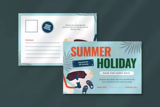 EE - Summer Holiday Travel Postcard Template 02 EDJR3TR