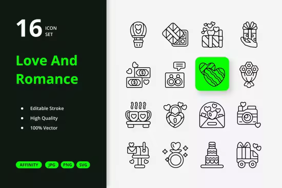 EE - Love and Romance Icons 44J2L87
