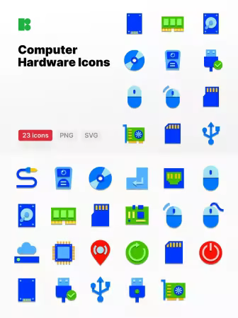 EE - Computer Hardware Icon Set L29Q6KY