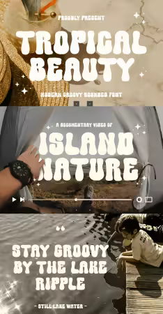 EE - Tropical Beauty - Modern Groovy Rounded Font K89CRHE