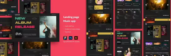 EE - Music Application Website Landing Page WU872TQ