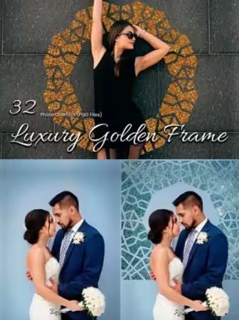 32 Luxury Golden Frame Pack 27124347