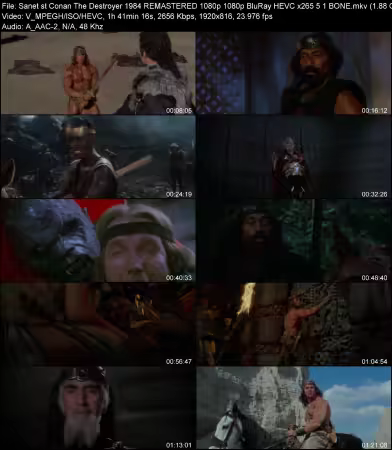 Conan The Destroyer 1984 REMASTERED 1080p 1080p BluRay HEVC x265 5.1 BONE