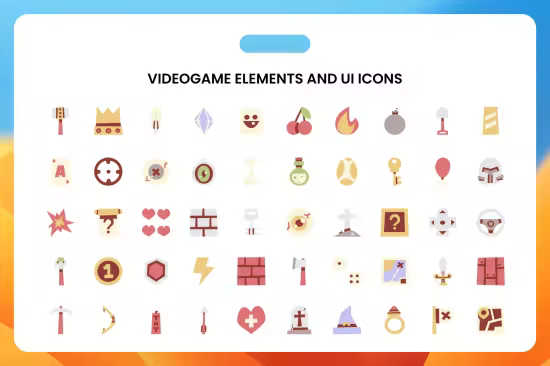 EE - Videogame Elements and UI Icons UZCR5UT