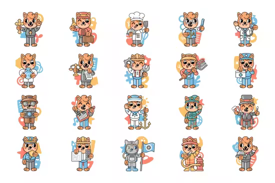 EE - Cute Fox Professional Occupations &amp; Career 3RADUQQ