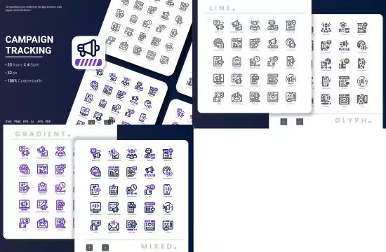 EE - Campaign Tracking Icon Pack DPYLXXW