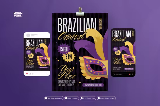 EE - Brazillian Carnival - Flyer Set YJXN75T