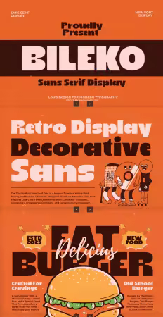 EE - Bileko – Bold Modern Sans Serif Display HJ988EB