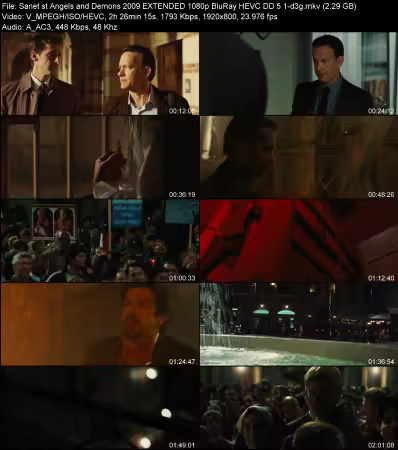 Angels and Demons 2009 EXTENDED 1080p BluRay HEVC DD 5.1-d3g