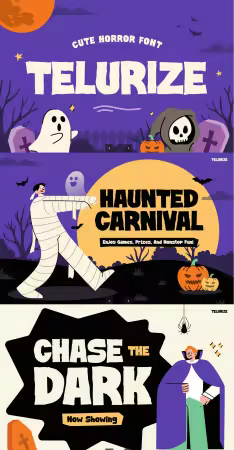 EE - Telurize – Cute Horror Display Font DL6E8LU