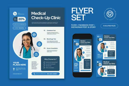 EE - Check-Up Medical Clinic Flyer D6MWZGD