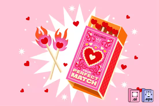 EE - Valentine Perfect Match Illustration 63YXBRC