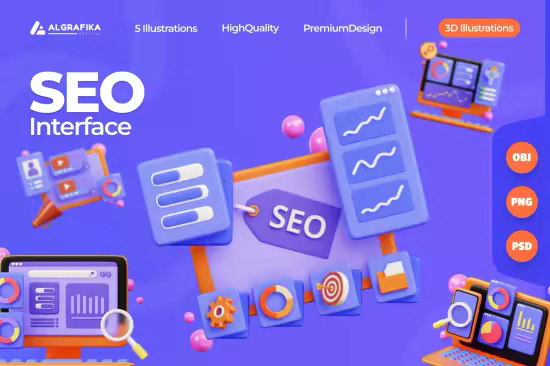 EE - SEO Interface 3D Illustration PE66GLH
