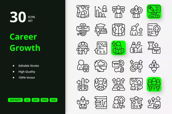 EE - Career Growth Icons JXXJTV3