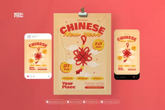 EE - Chinese New Year - Flyer Set 66CY5U6